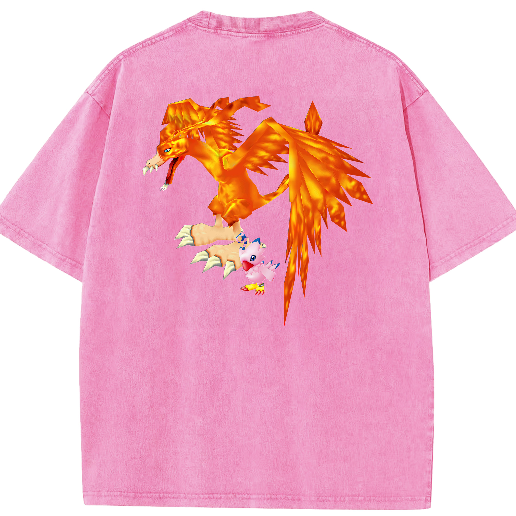 （画像用） Digimon デジタルモンスター/デジモン 綿100% ヴィンテージ風 半袖Tシャツ（背面プリント）